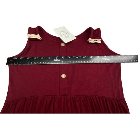 GLAMIX Fit Flare Maternity Dress Sleeveless Red S 61-5 NWT - Picture 7 of 13